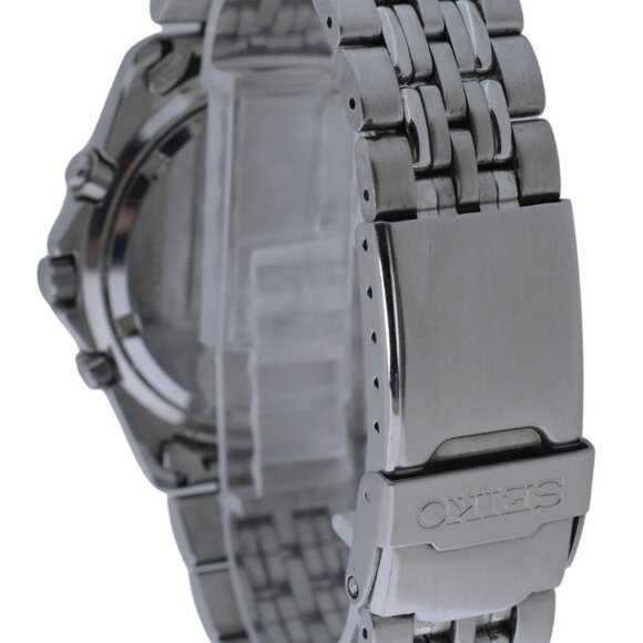 Rare Men's Seiko Alarm Chronograph 1998 Nagono Olympics Yellow Watch 7T32-7C70! - Picture 6 of 9